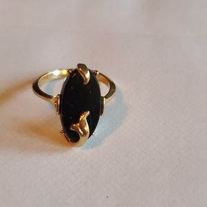 Vintage black onyx ring